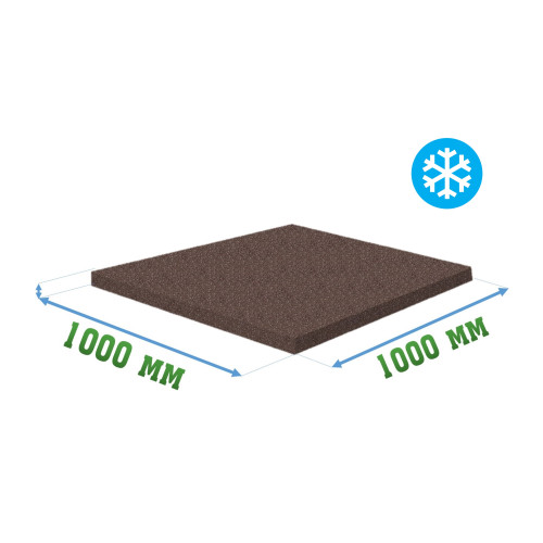 Резиновая покрытие 1000x1000x6мм Ice