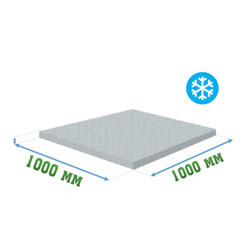 Резиновая покрытие 1000x1000x6мм Ice