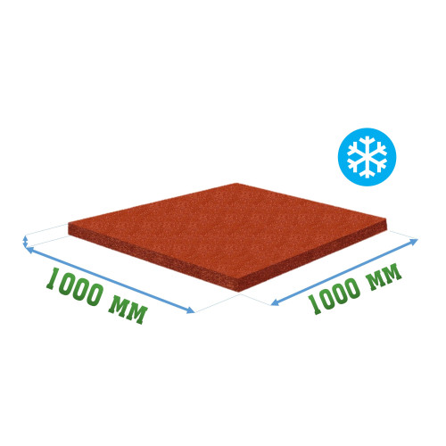 Резиновая покрытие 1000x1000x6мм Ice