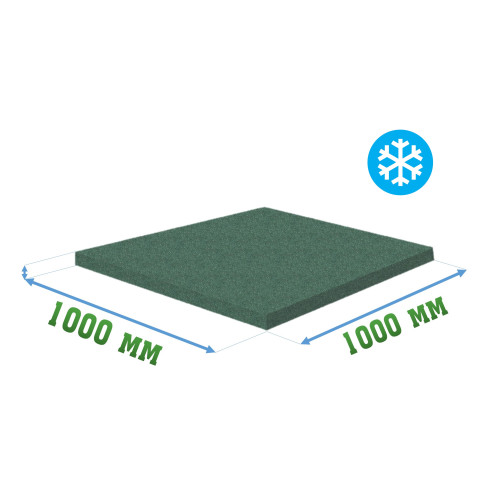 Резиновая покрытие 1000x1000x6мм Ice