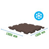 Резиновое покрытие 1000x1000x10мм Puzzle для холодных помещений - Ice