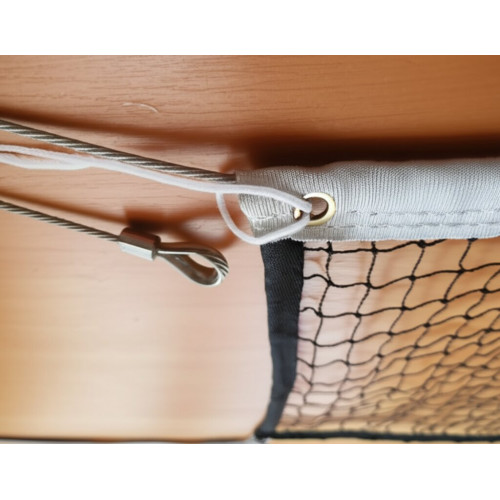 Сетка для большого тенниса D=4,0мм с металлическим тросом