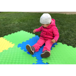 Мат-пазл детский зеленый