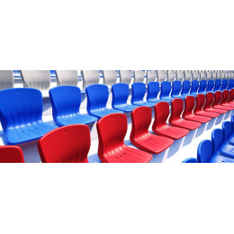 Сидения для трибуны 30 шт (усиленные, триколор)
