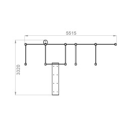 Спортивный комплекс № 9 турники для отжимания, шведская стенка