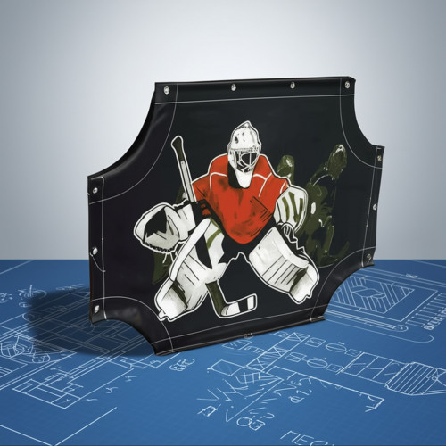 Хоккейный тренажер из ткани ПВХ (Имитатор вратаря)