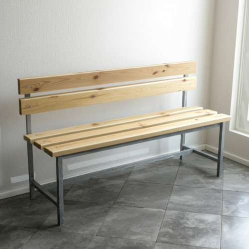 Скамейка со спинкой для раздевалок 2 метра