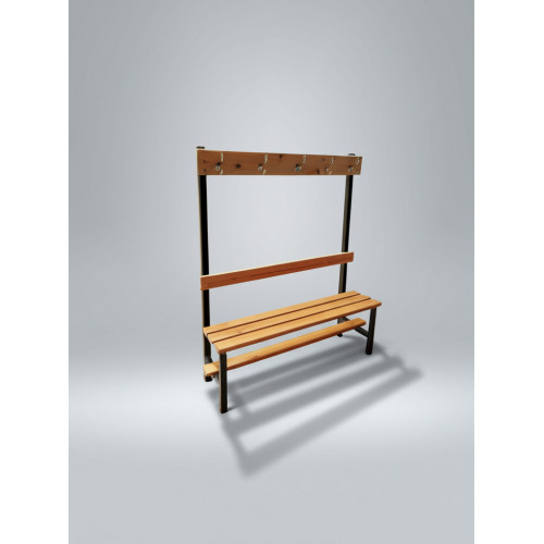 Скамейка с вешалкой для раздевалки 1610х1500х320 мм