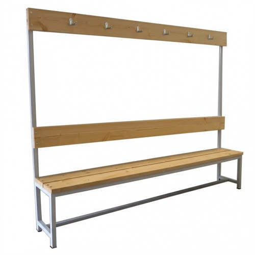 Скамейка с вешалкой для раздевалки 1610х2000х320 мм