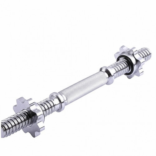 Хромированный гриф для штанги с гайками, 35 см