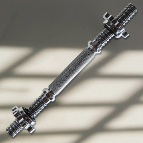 Хромированный гриф для штанги с гайками, 41 см