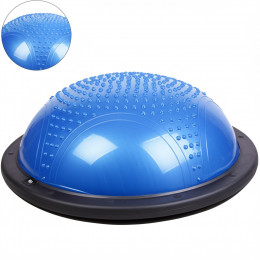 BOSU033-10 Полусфера BOSU гимнастическая, 58см., (синяя) в комплекте с эспандером и насосом (B31652)