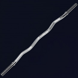 Гриф с гайками хромированный (d 25мм) EZ-образный 120см.