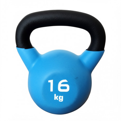 Обрезиненная гиря для кроссфит, 16 кг